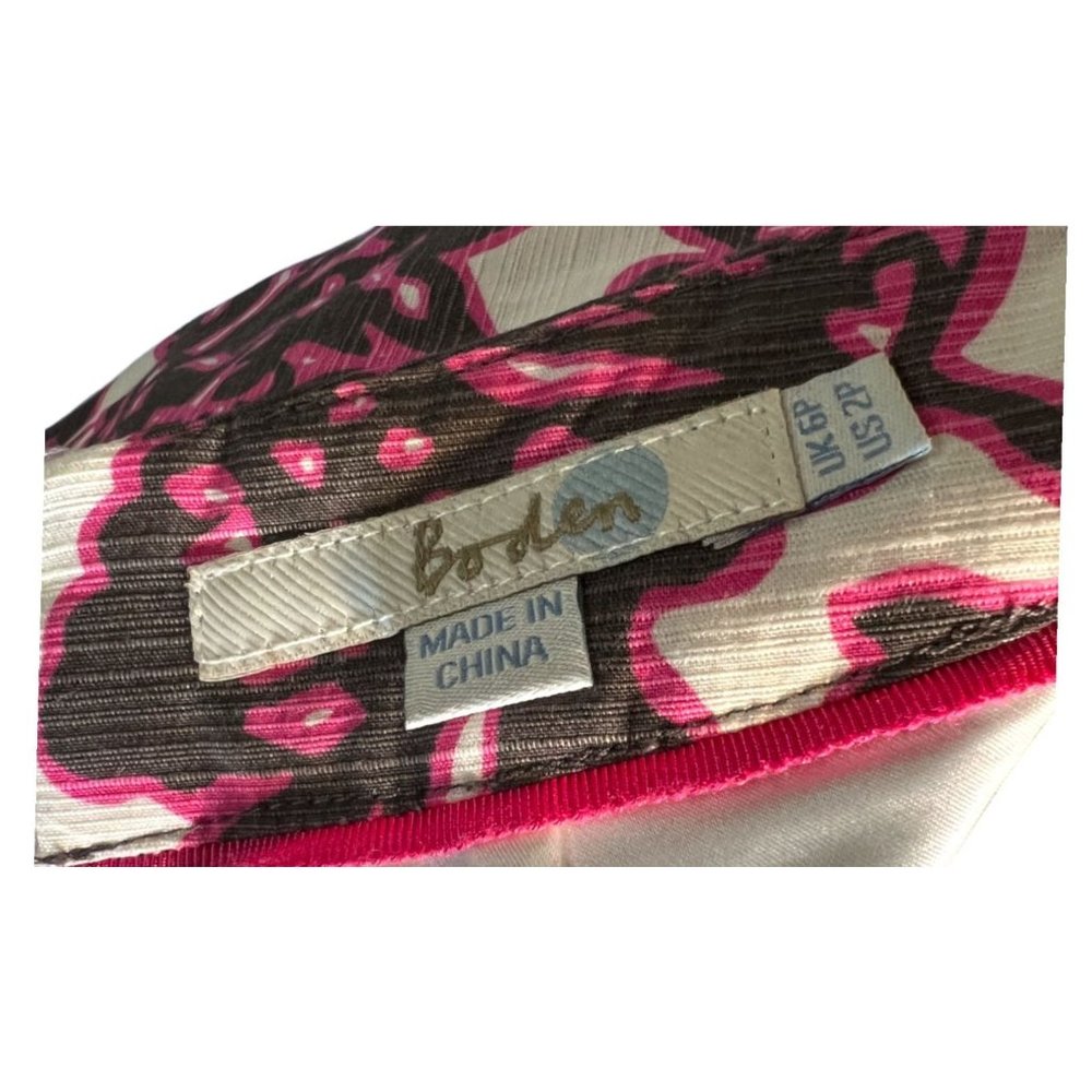 Boden Skirt Women 2P Pink Floral Paisley Straight Pencil - Picture 6 of 8